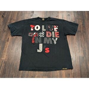 Air Jordan Shirt Mens XL Black To Live And Die In My Js Graphic Tee USA Cotton